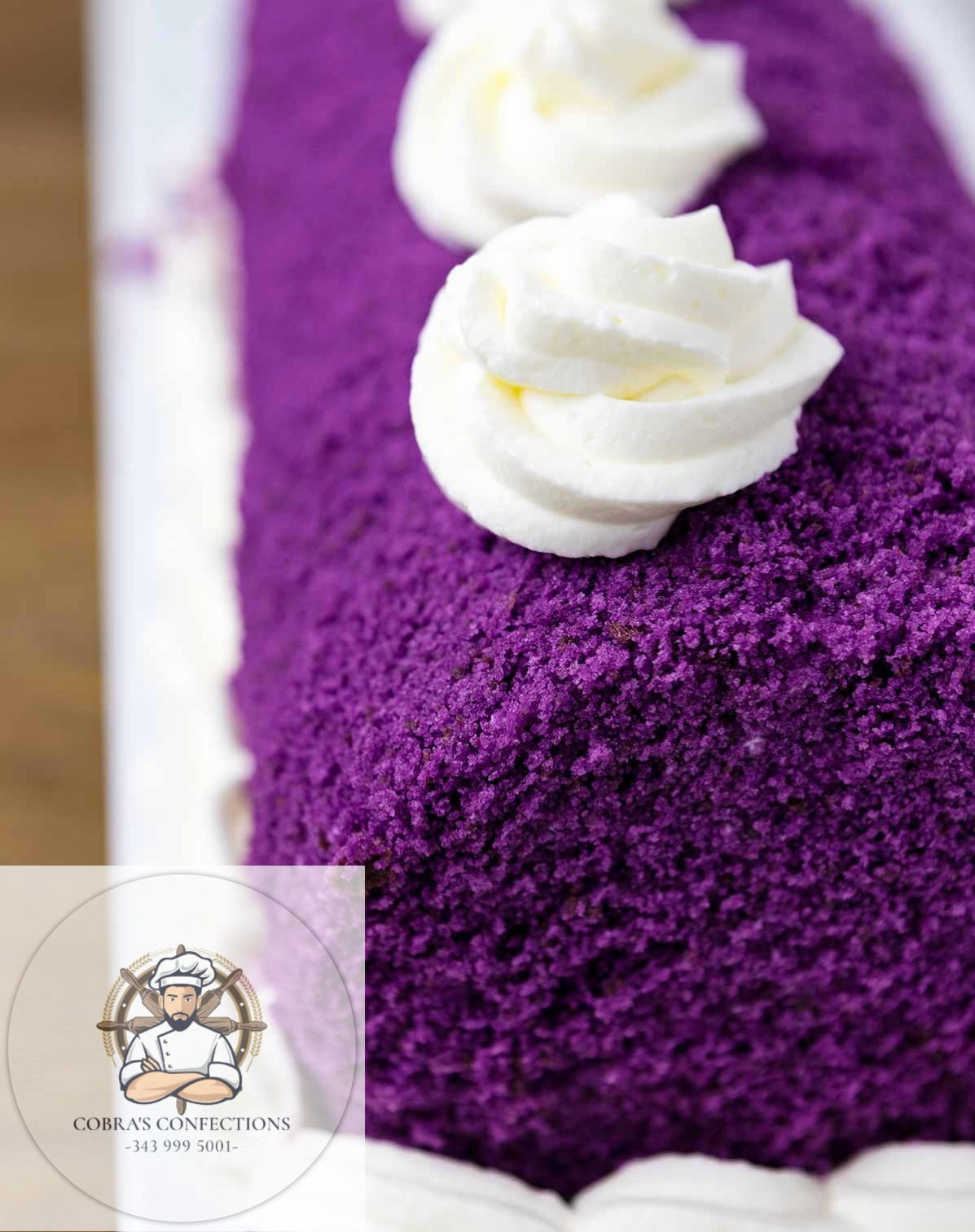 Ube Coconut Swiss Roll