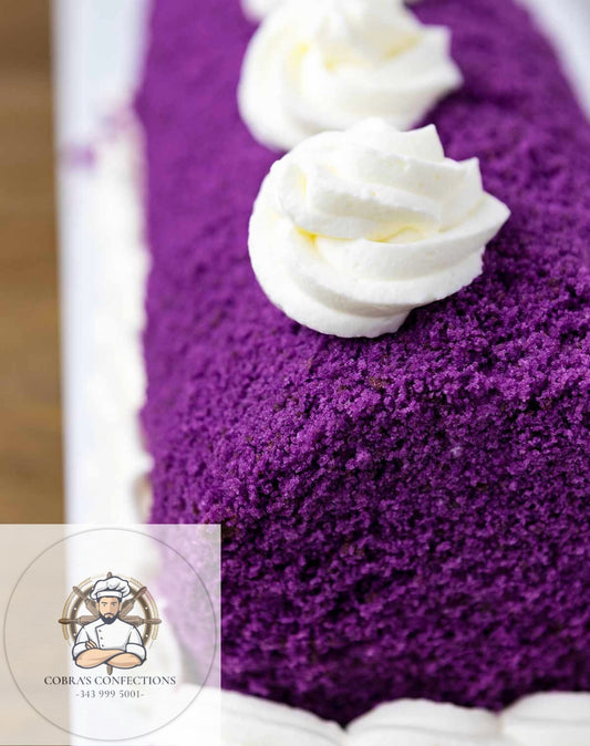 Ube Coconut Swiss Roll