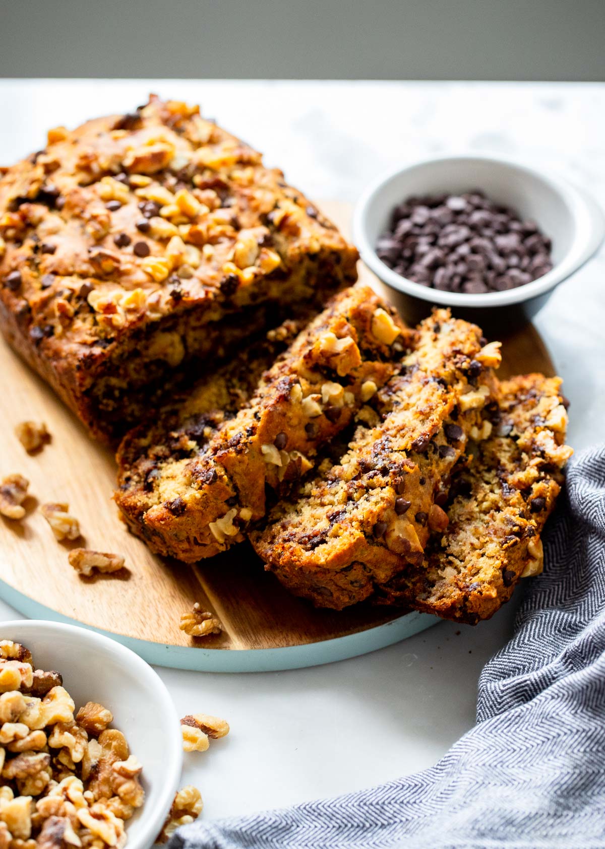 Banana Walnut Chocolate Loaf